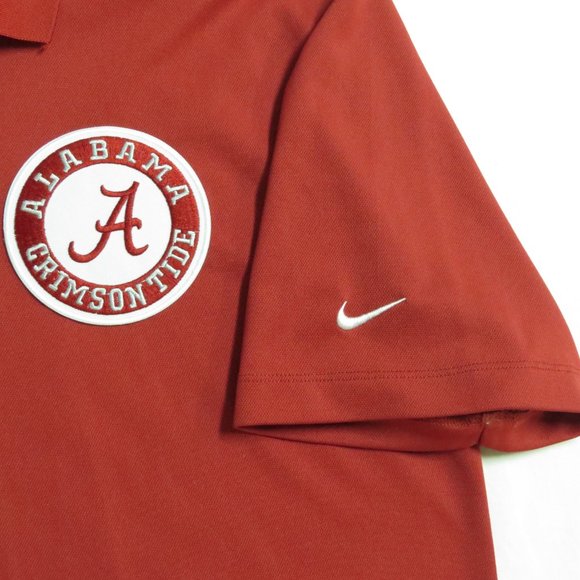 Sz M-XL Alabama Crimson Tide Nike Dri-Fit #42V Golf Polo - Picture 2 of 7